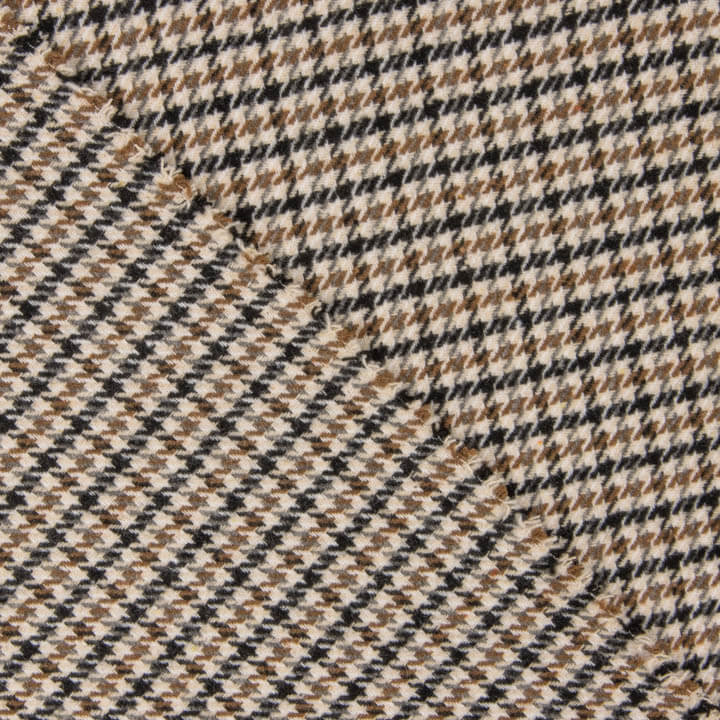 Loden en laine à motif pied-de-poule beige et noir - Ribes y Casals