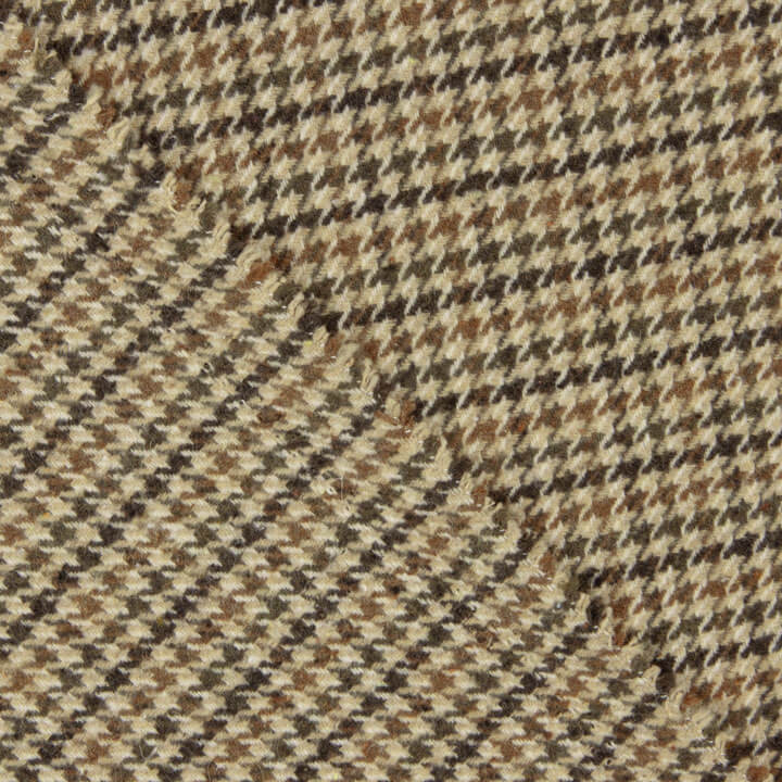 Loden en laine à motif pied-de-poule beige et marron - Ribes y Casals