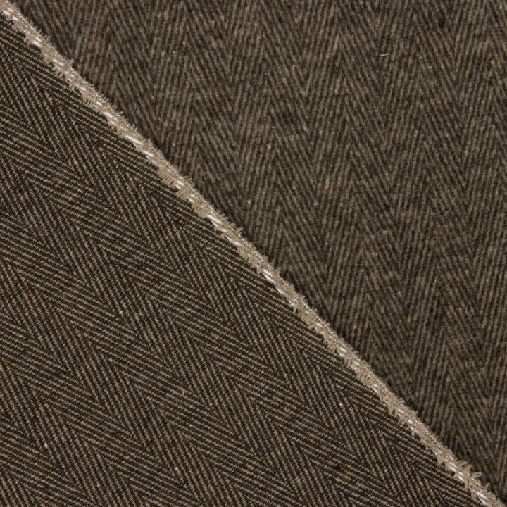 Loden en laine à motifs de chevron marron - Ribes y Casals