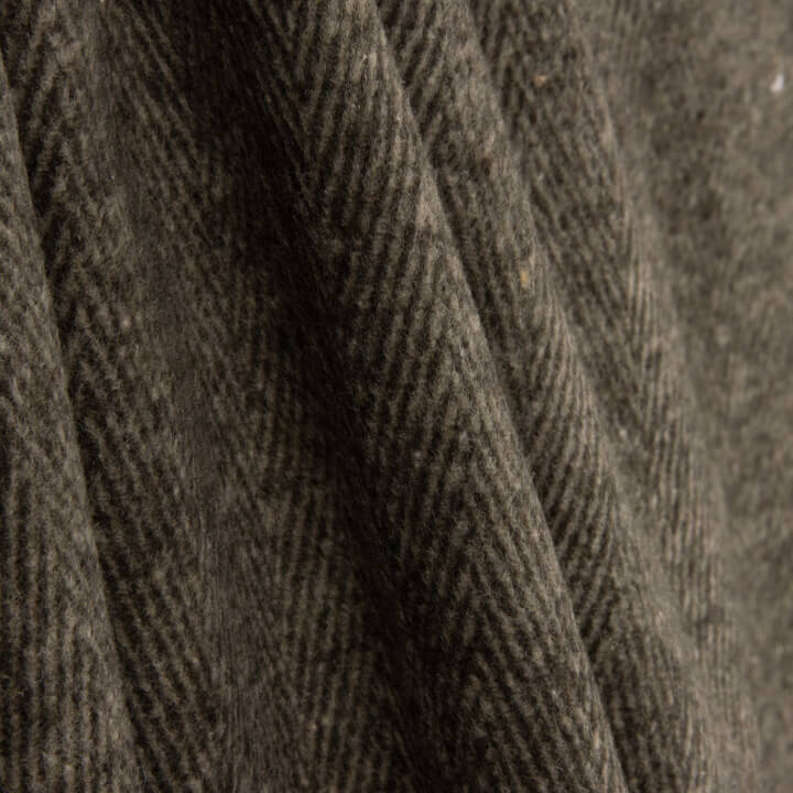 Loden en laine à motifs de chevron marron - Ribes y Casals
