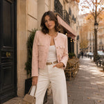 Tweed de laine rose doux - Ribes y Casals