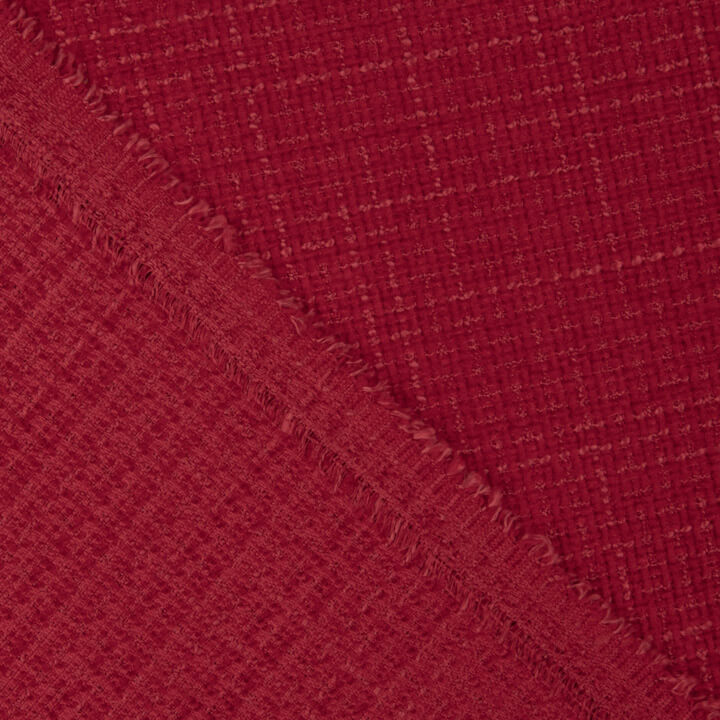 Tweed de laine rouge - Ribes y Casals