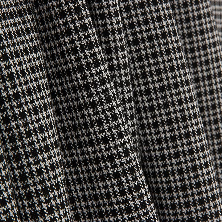 Maille jacquard à pied-de-poule et carreaux noirs et blancs - Ribes y Casals