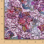Tulle floqué brodé de sequins « Jardin violet » - Ribes y Casals