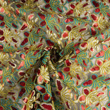 Broderie rebrossée avec tissu à sequins Alhambra vert turquoise - Ribes y Casals