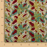 Broderie rebrossée avec tissu à sequins Alhambra vert turquoise - Ribes y Casals