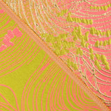 Jacquard fantaisie « Vortice » fuchsia et lime - Ribes y Casals