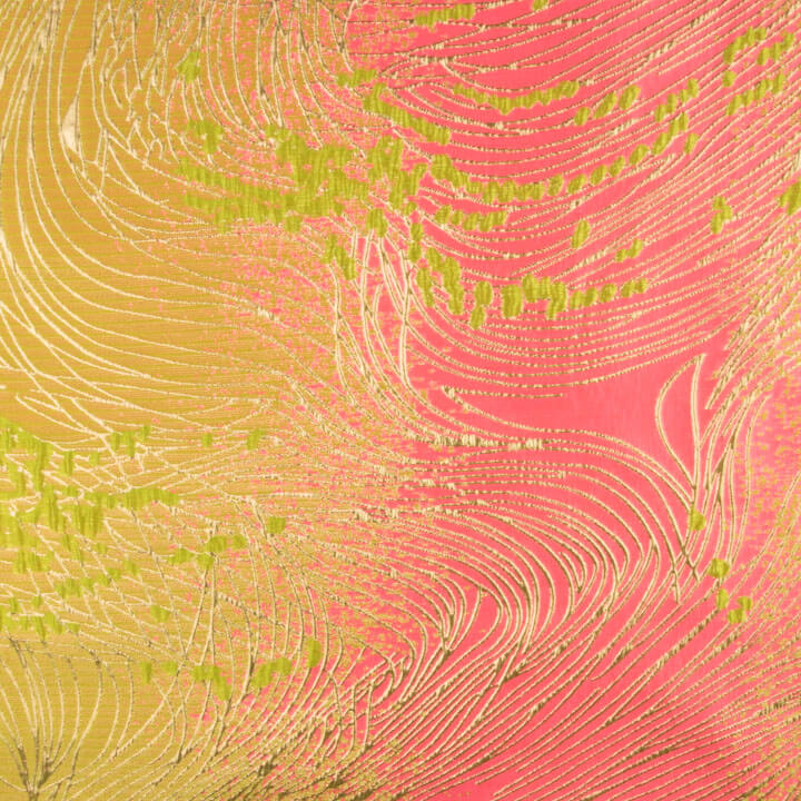 Jacquard fantaisie « Vortice » fuchsia et lime - Ribes y Casals