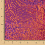 Jacquard fantaisie « Vortex » violet et orange - Ribes y Casals