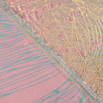 Jacquard fantaisie « Vortex » turquoise et rose - Ribes y Casals