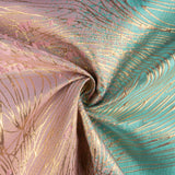 Jacquard fantaisie « Vortex » turquoise et rose - Ribes y Casals