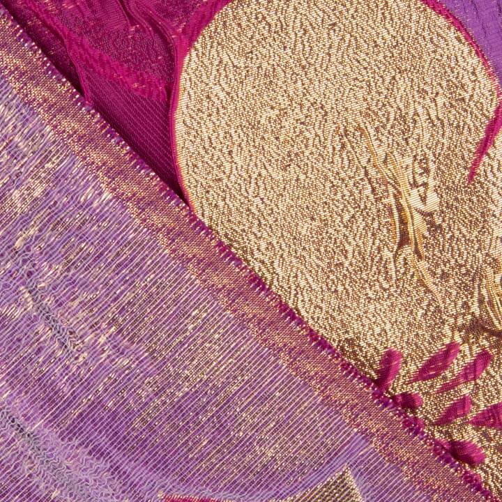 Jacquard fantaisie « Pétales » fuchsia et violet - Ribes y Casals