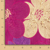 Jacquard fantaisie « Pétales » fuchsia et violet - Ribes y Casals