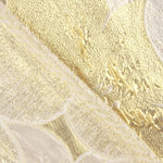 Jacquard fantaisie « Pétales » ivoire et doré - Ribes y Casals