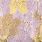 Jacquard fantaisie « Pétales » mauve et doré - Ribes y Casals