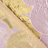 Jacquard fantaisie « Pétales » mauve et doré - Ribes y Casals
