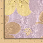 Jacquard fantaisie « Pétales » mauve et doré - Ribes y Casals