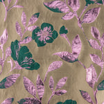 Brocart fantaisie Magnolia taupe, vert et rose - Ribes y Casals