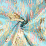 Jacquard fantaisie à paillettes turquoise multicolores - Ribes y Casals
