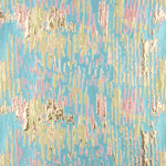 Jacquard fantaisie à paillettes turquoise multicolores - Ribes y Casals