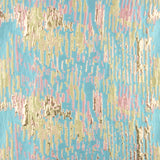 Jacquard fantaisie à paillettes turquoise multicolores - Ribes y Casals
