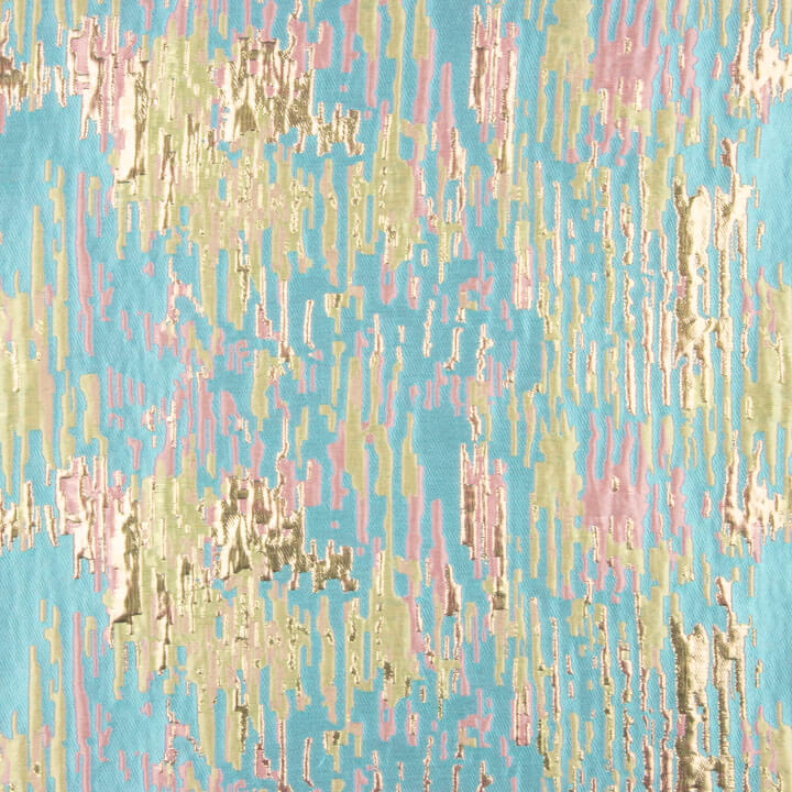 Jacquard fantaisie à paillettes turquoise multicolores - Ribes y Casals