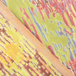 Jacquard fantaisie pailleté vert citron multicolore - Ribes y Casals