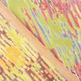 Jacquard fantaisie pailleté vert citron multicolore - Ribes y Casals