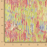Jacquard fantaisie pailleté vert citron multicolore - Ribes y Casals