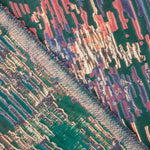 Jacquard fantaisie pailleté vert pétrole multicolore - Ribes y Casals