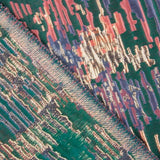 Jacquard fantaisie pailleté vert pétrole multicolore - Ribes y Casals