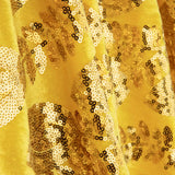 Tissu en velours brodé « Yellow Dahlia » avec paillettes - Ribes y Casals