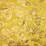 Tissu en velours brodé « Yellow Dahlia » avec paillettes - Ribes y Casals