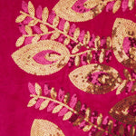 Tissu en velours brodé de paillettes « Dalia » fuchsia - Ribes y Casals
