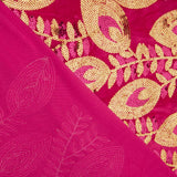 Tissu en velours brodé de paillettes « Dalia » fuchsia - Ribes y Casals