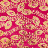 Tissu en velours brodé de paillettes « Dalia » fuchsia - Ribes y Casals