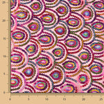 Tulle fuchsia fantaisie élastique à sequins prismatiques - Ribes y Casals