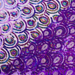 Tulle violet fantaisie élastique à sequins prismatiques - Ribes y Casals