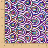 Tulle violet fantaisie élastique à sequins prismatiques - Ribes y Casals