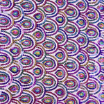 Tulle violet fantaisie élastique à sequins prismatiques - Ribes y Casals