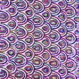 Tulle violet fantaisie élastique à sequins prismatiques - Ribes y Casals
