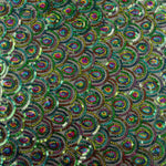 Tulle noir fantaisie élastique à sequins prismatiques - Ribes y Casals