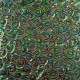 Tulle noir fantaisie élastique à sequins prismatiques - Ribes y Casals
