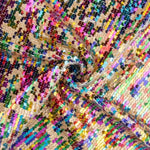 Tulle fantaisie à tissu à sequins irisés Aurora multicolore - Ribes y Casals