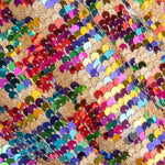 Tulle fantaisie à tissu à sequins irisés Aurora multicolore - Ribes y Casals
