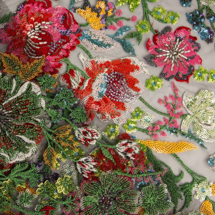 Broderie avec strass et sequins Versailles multicolores - Ribes y Casals