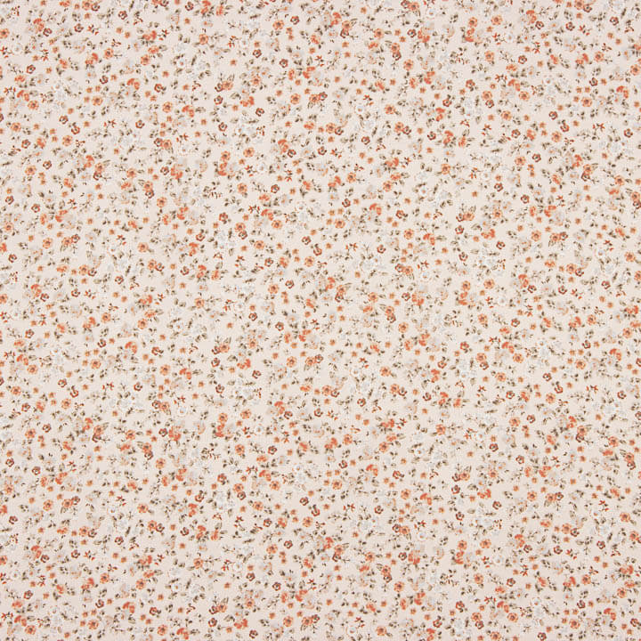 Viyela imprimée de petites fleurs, couleur corail et tuile - Ribes y Casals