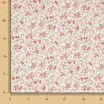 Viyela imprimée de petites fleurs rouges et grenat - Ribes y Casals