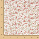 Viyela imprimée de petites fleurs rouges et grenat - Ribes y Casals