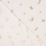 Mousseline plumetis « Petits oursons et fleurs roses » - Ribes y Casals